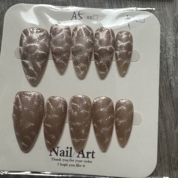 Press On Nails Stiletto Almond Coffin Fake Nail Art Manicure Nail Tips - Picture 1 of 1